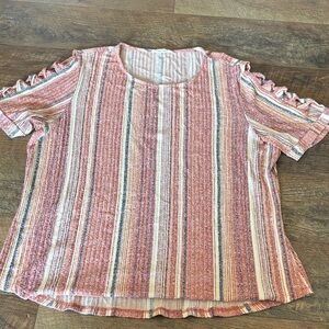 Rustic Orange Striped Shirt